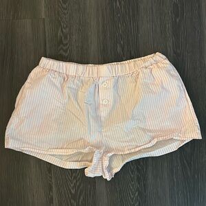 Edikted Pinstripe Boxer Shorts